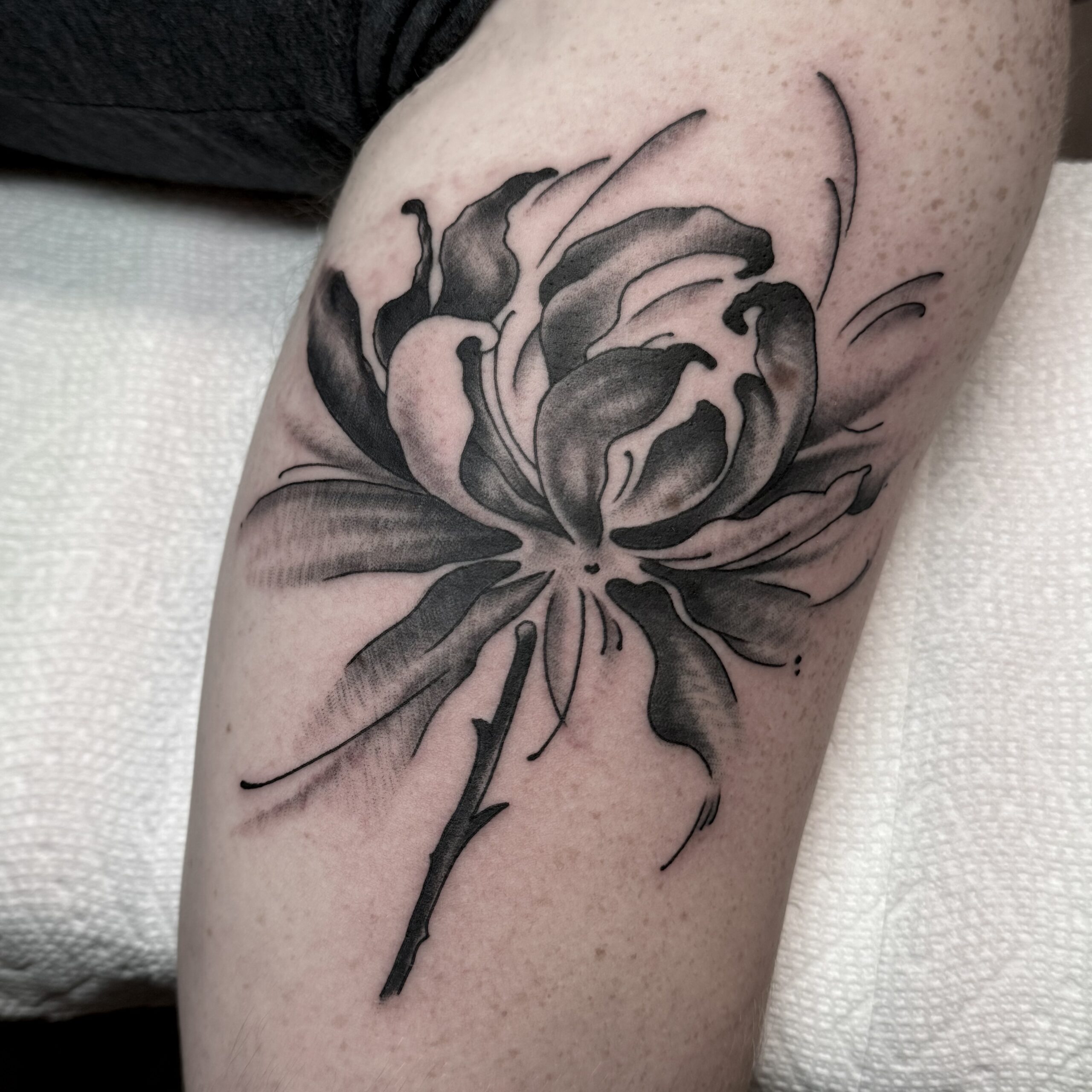 abstract flower tattoo