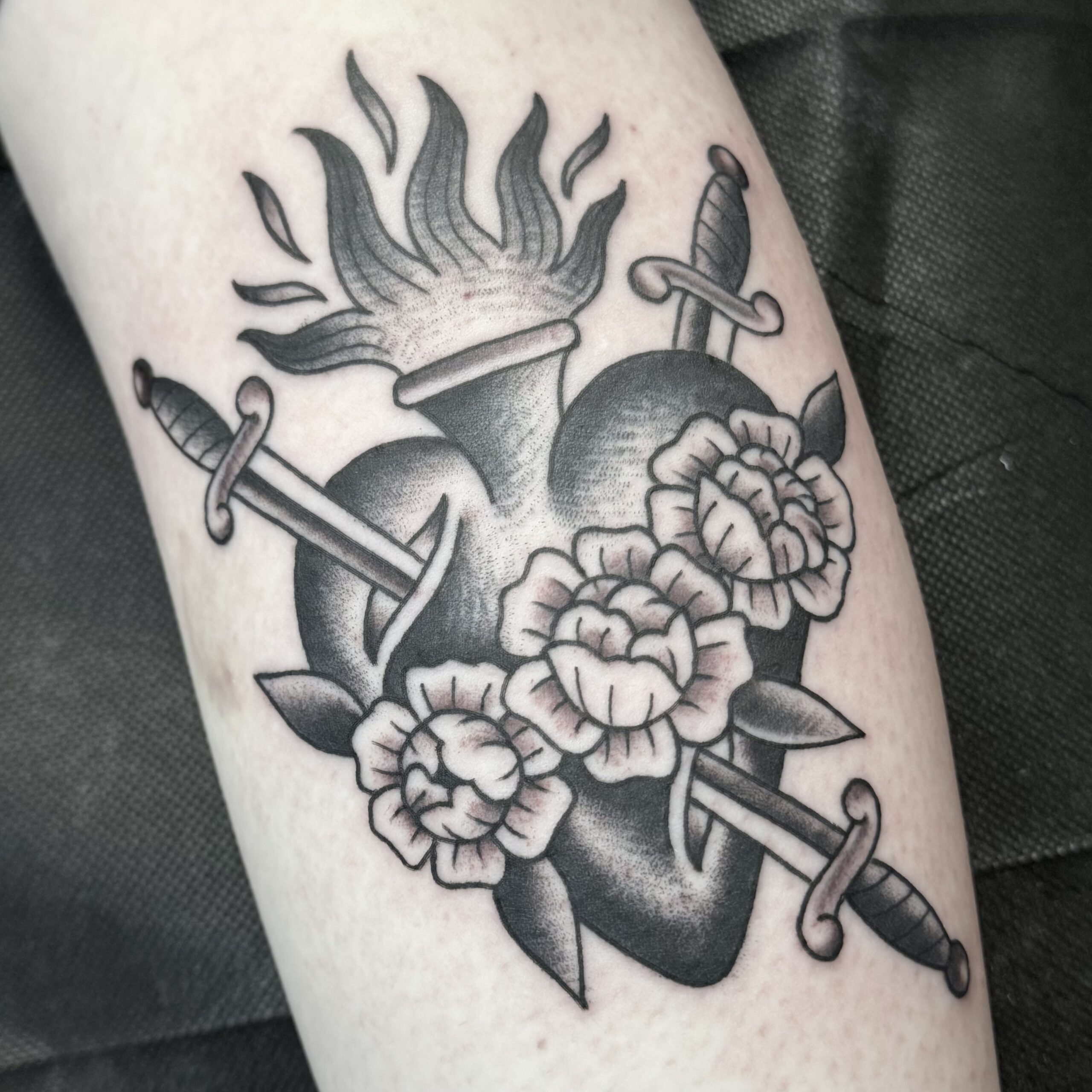 immaculate heart tattoo -Tom Veling - Orwigsburg, PA - black and grey - allentown - harrisburg - reading, pa - lancaster - schuylkill county