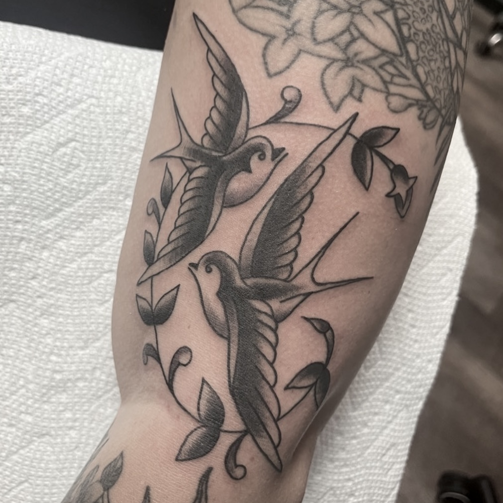 sailor jerry sparrow tattoo - Evan Domanski - Orwigsburg, PA - black and grey - allentown - harrisburg - reading, pa